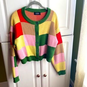 Cider bright checkered cardigan